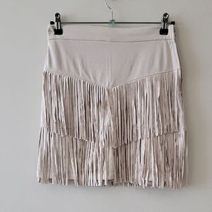Alya Festival Boho Fringe Mini Skirt